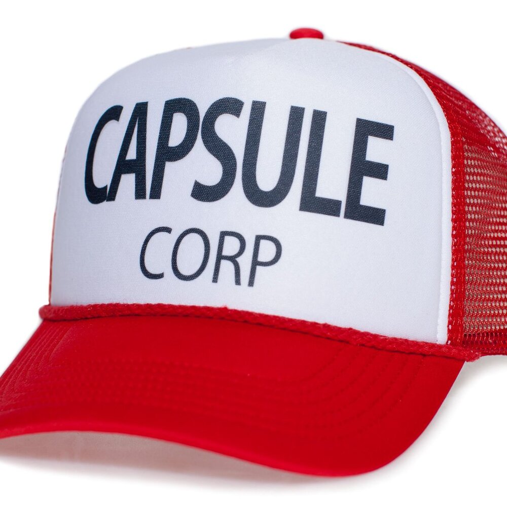 Capsule Corp Corporation Hat Truckers Cap Bulma Adult Red/White